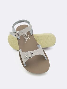 Sun San Surfer Classic White Leather Girls Sandals Size 1